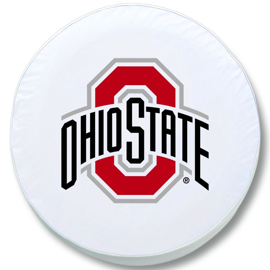 -28 x 8 Ohio State Tire Cover-White
