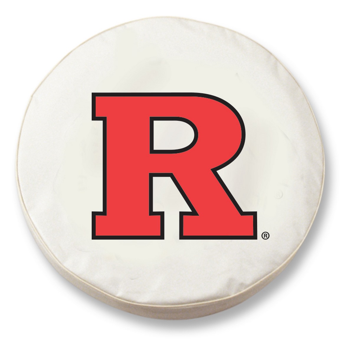 TCH1RutgerWT-37 x 12.5 Rutgers Tire Cover-White