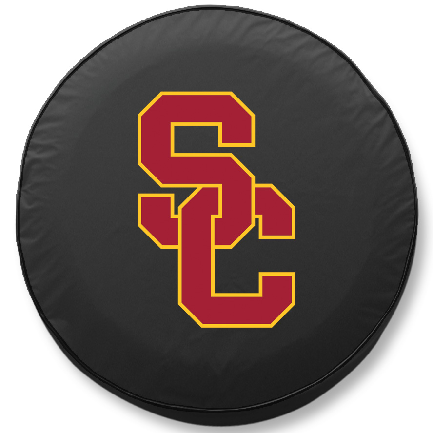 -29 x 8 USC Trojans Tire Cover-Black