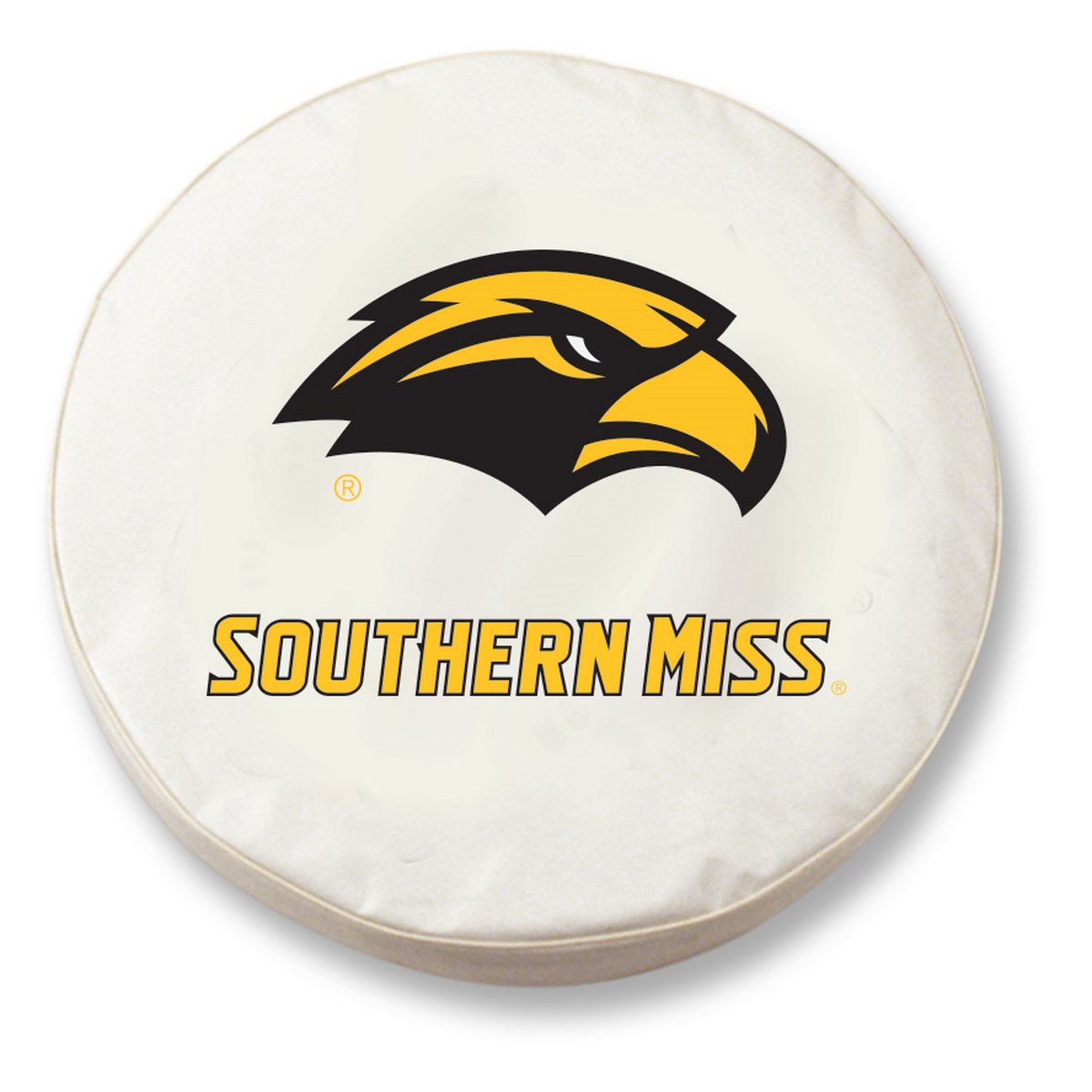 TCJSouMisWT-27 x 8 Southern Miss Tire Cover-White