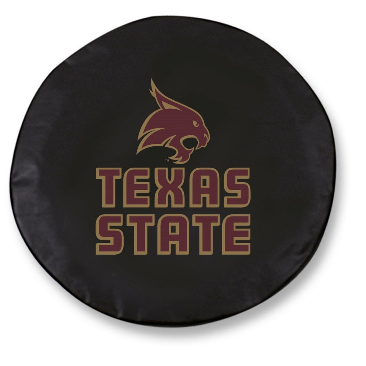TCD10TexsStBK-30 3/4 x 10 Texas State Tire Cover-Black