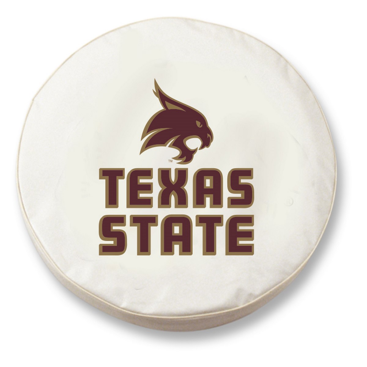 TCNTexsStWT-24 x 8 Texas State Tire Cover-White