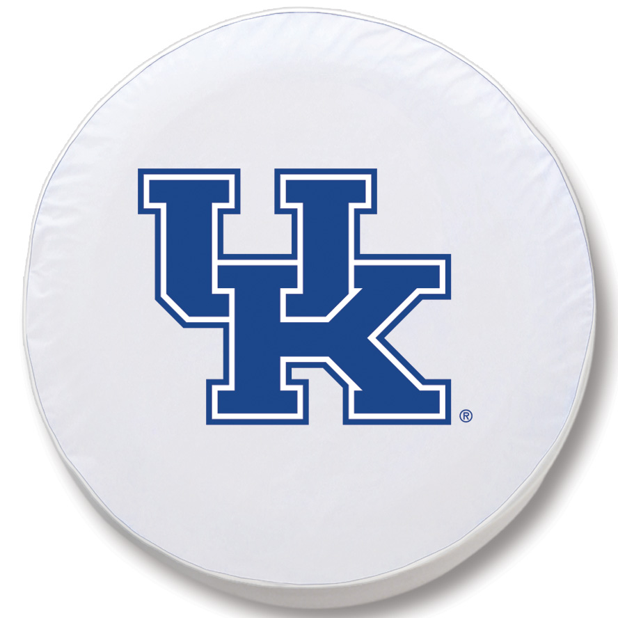 TCD10UKY-UKWT-30 3/4 x 10 Kentucky "UK" Tire Cover-White