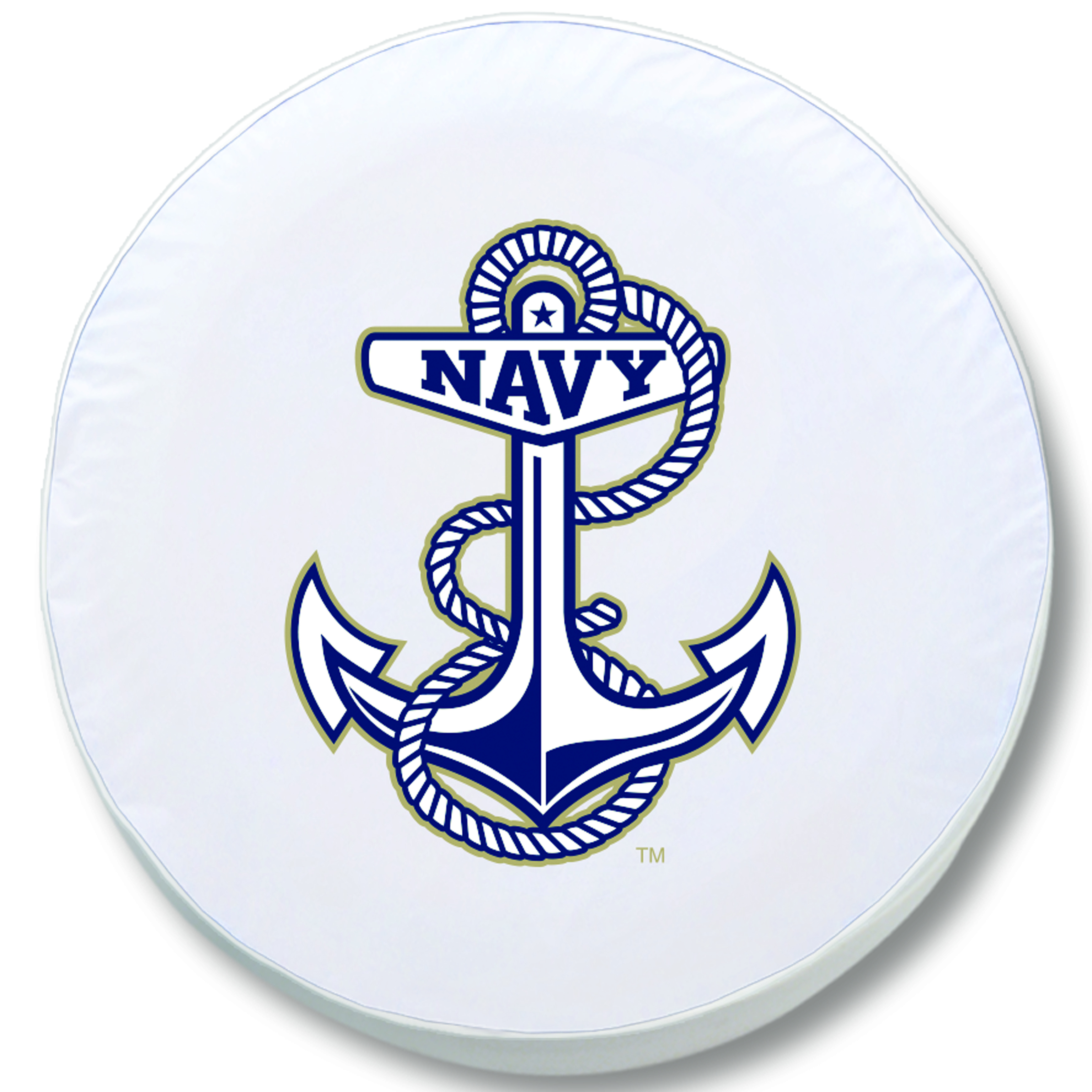 TCH1USNavAWT-37 x 12.5 US Naval Academy (NAVY) Tire Cover-White