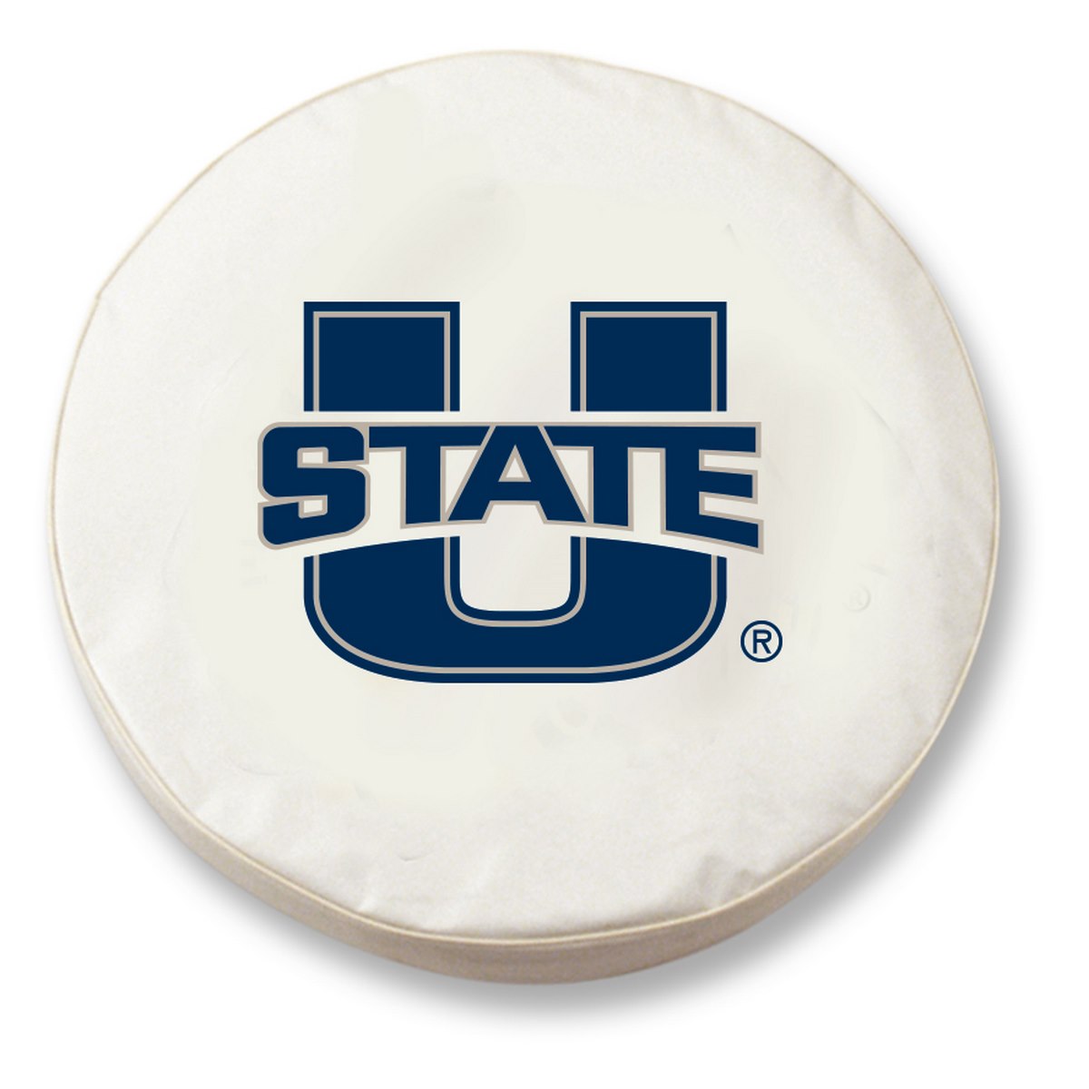 TCH1UtahStWT-37 x 12.5 Utah State Tire Cover-White