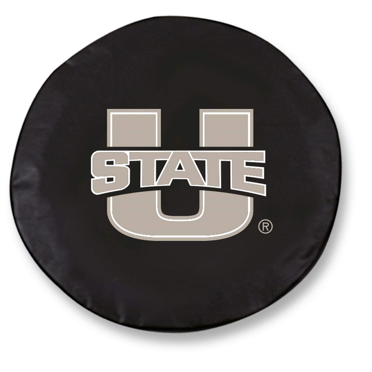 TCNUtahStBK-24 x 8 Utah State Tire Cover-Black