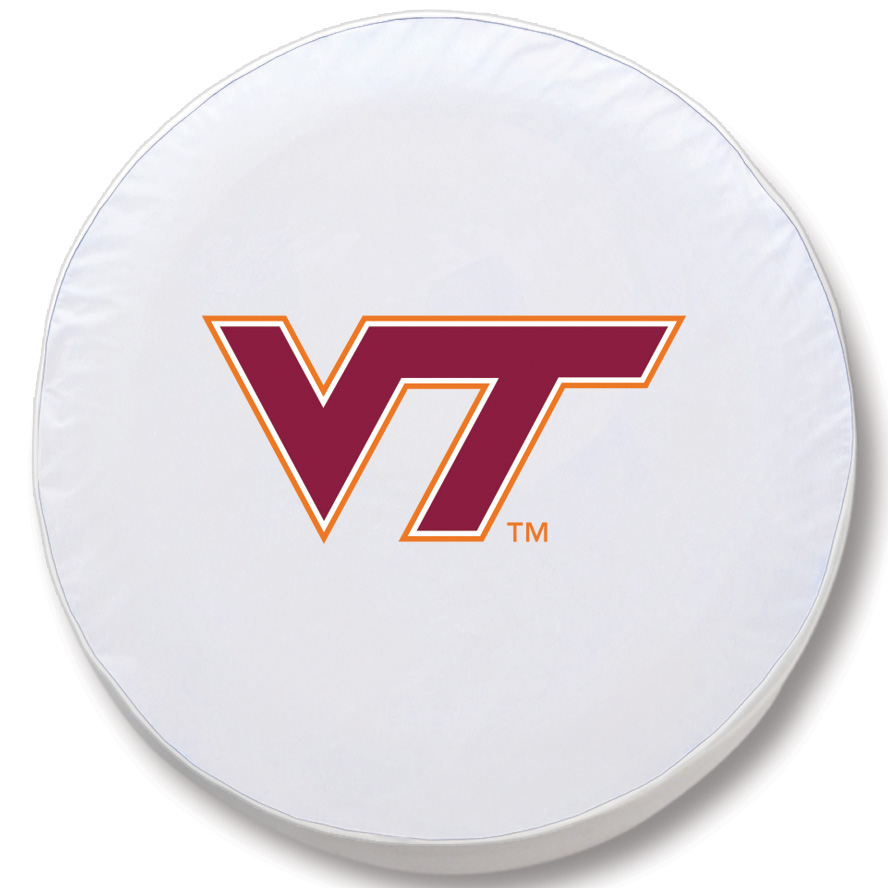 TCE10VATechWT-30 x 10 Virginia Tech Tire Cover-White