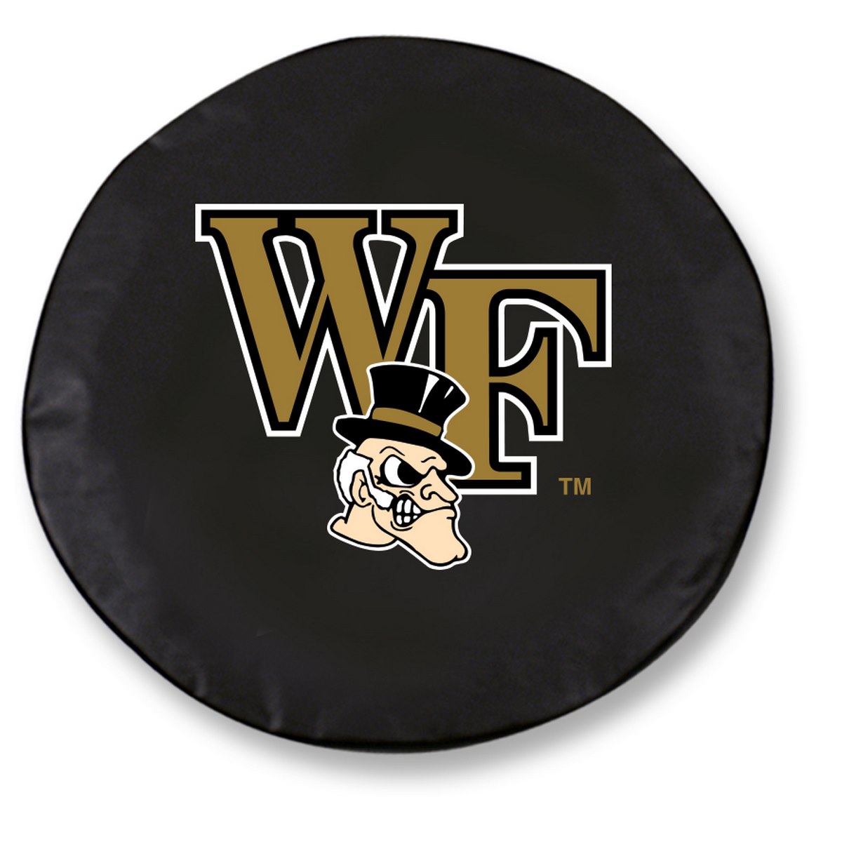 TCFWakeFrBK-29 x 8 Wake Forest Tire Cover-Black