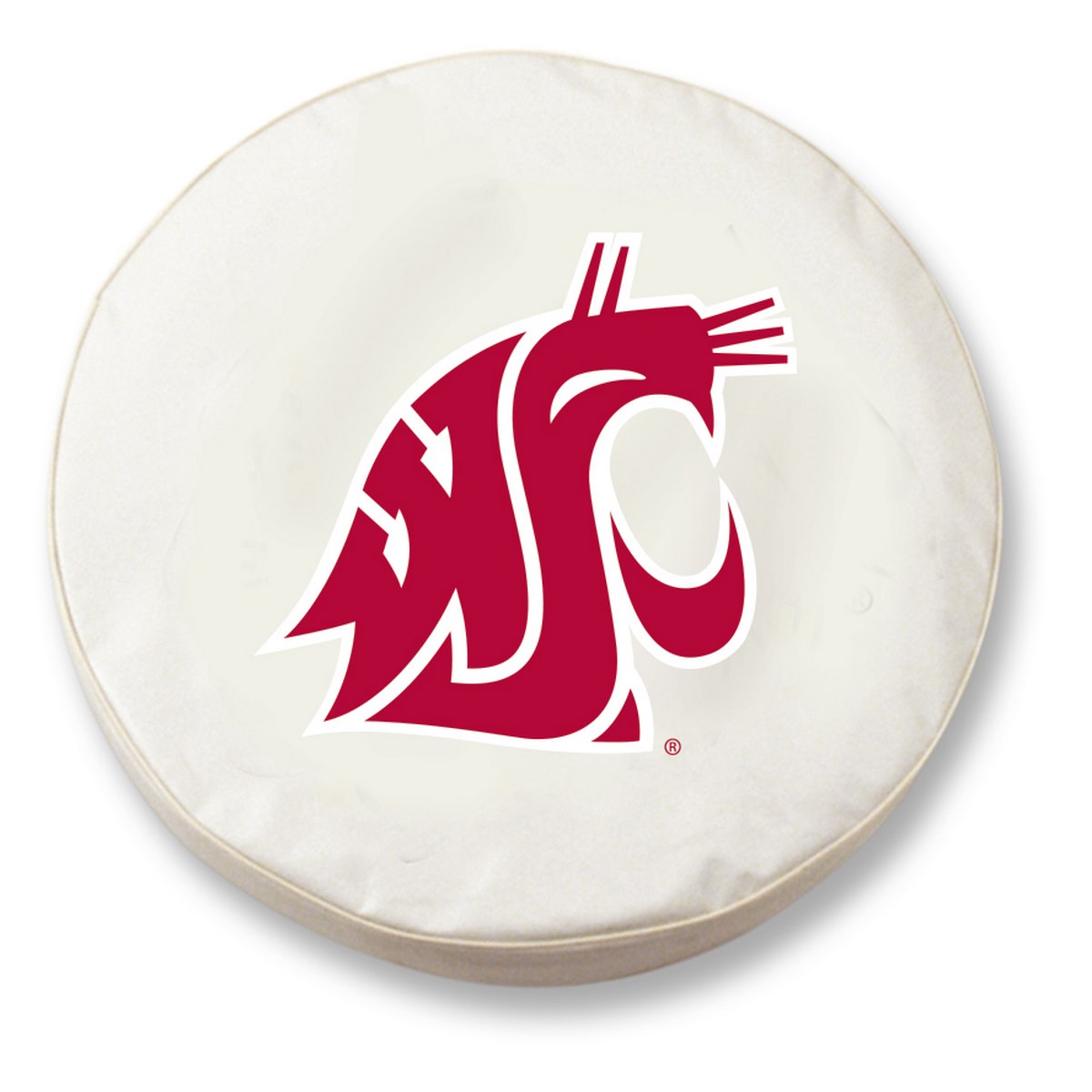 TCSMWashStWT-28 1/2 x 8 Washington State Tire Cover-White