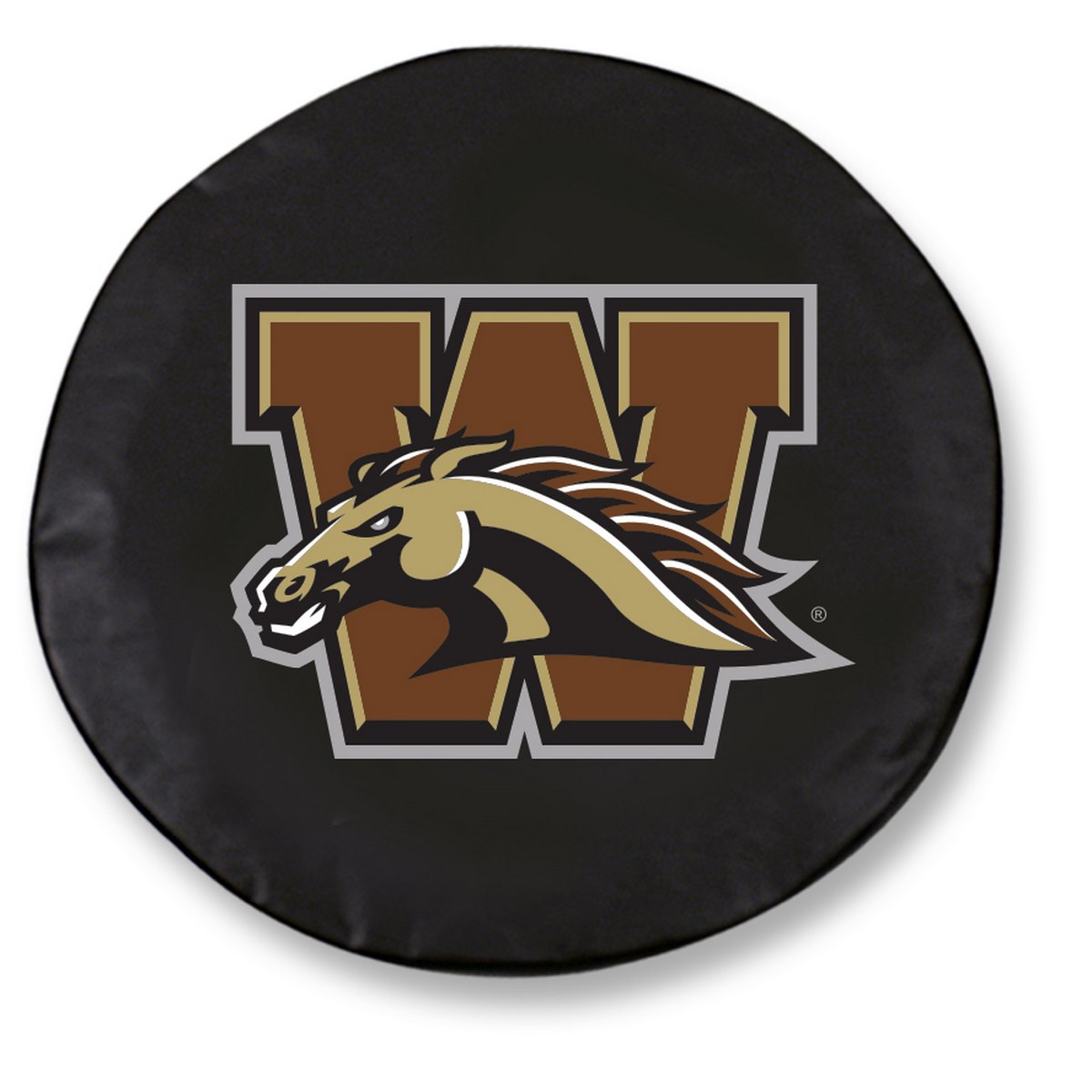 TCH2WestMIBK-35 x 12.5 Western Michigan Tire Cover-Black