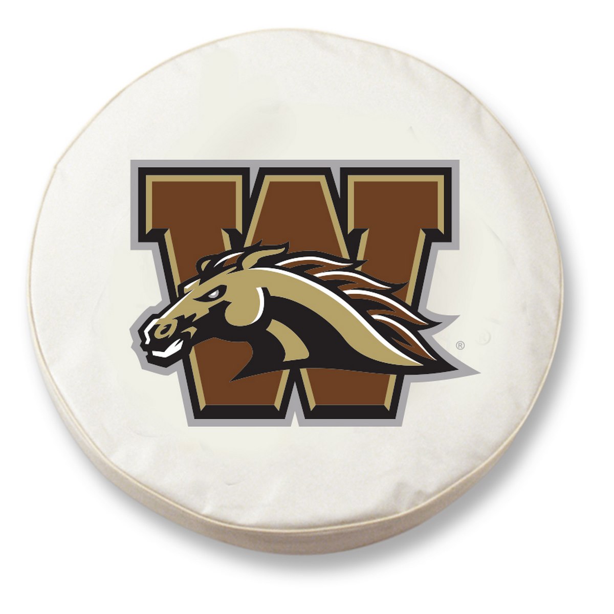 TCNWestMIWT-24 x 8 Western Michigan Tire Cover-White