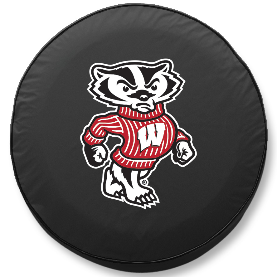 TCE10WI-BdgBK-30 x 10 Wisconsin "Badger" Tire Cover-Black