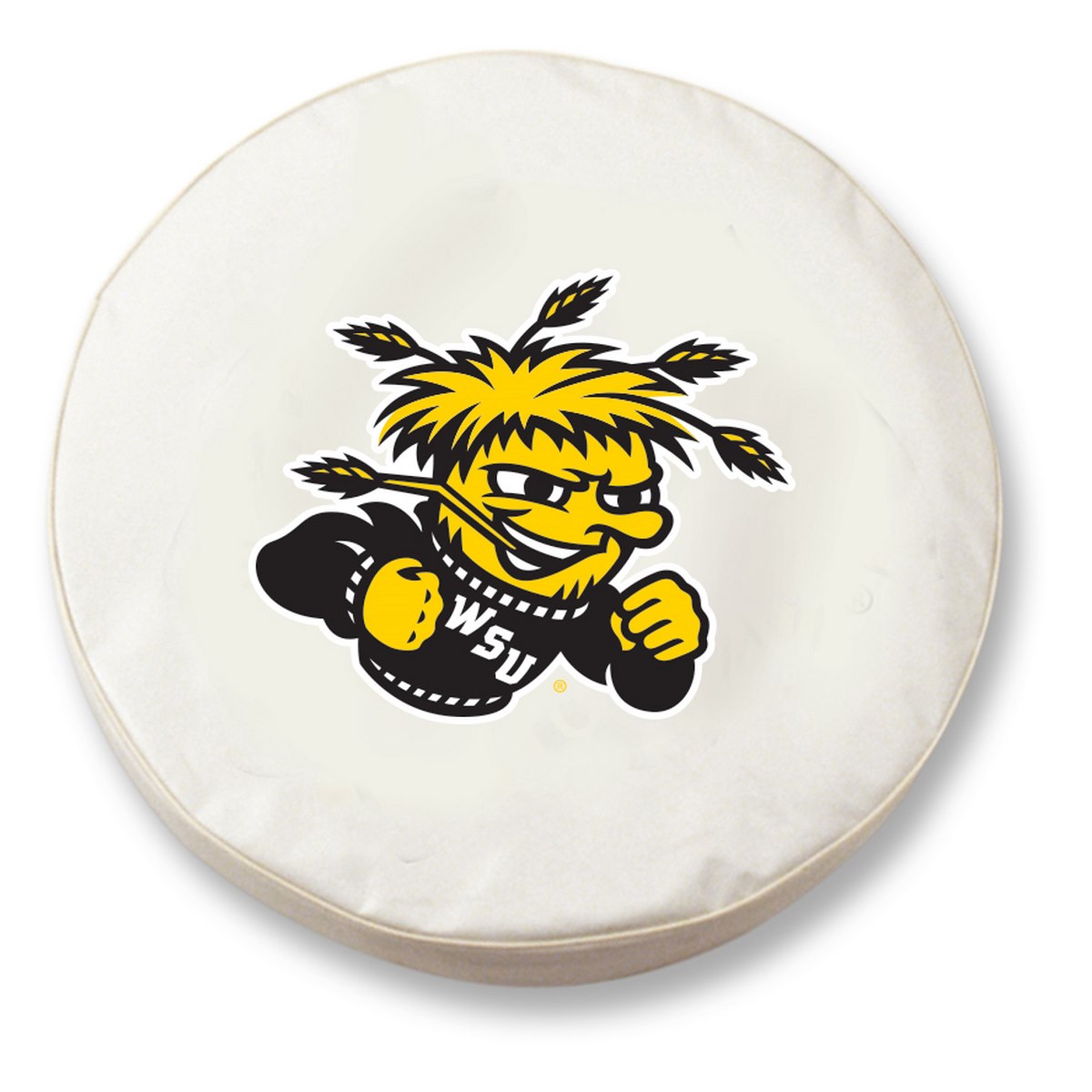 TCH1WichStWT-37 x 12.5 Wichita State Tire Cover-White