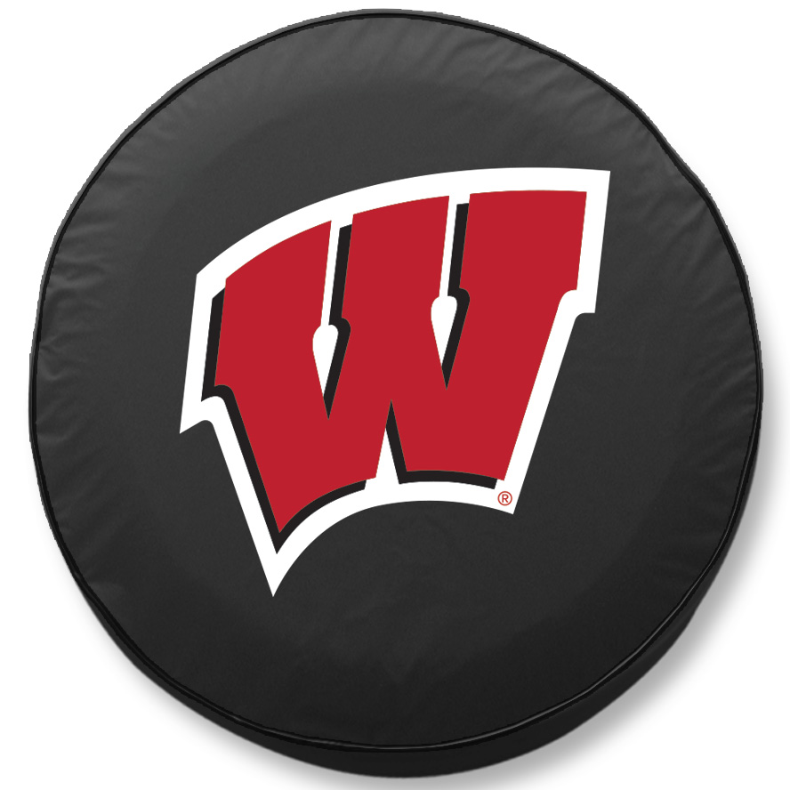 TCE10Wisc-WBK-30 x 10 Wisconsin "W" Tire Cover-Black