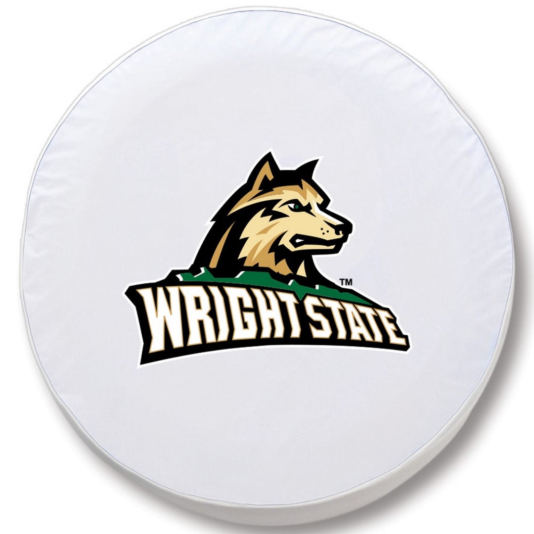 TCE10WrtStUWT-30 x 10 Wright State Tire Cover-White