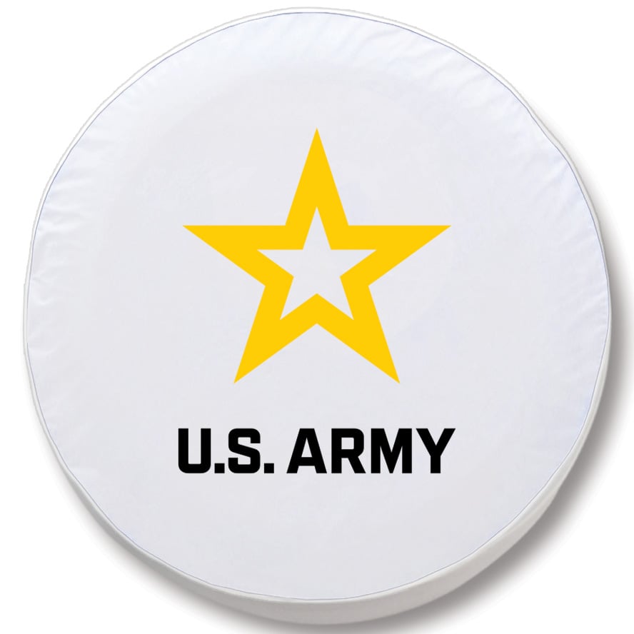 TCAArmyWT-34 x 8 U.S. Army Tire Cover-White