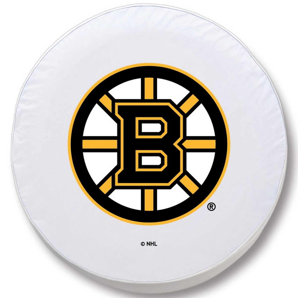 TCSMBosBruWT-28 1/2 x 8 Boston Bruins Tire Cover-White