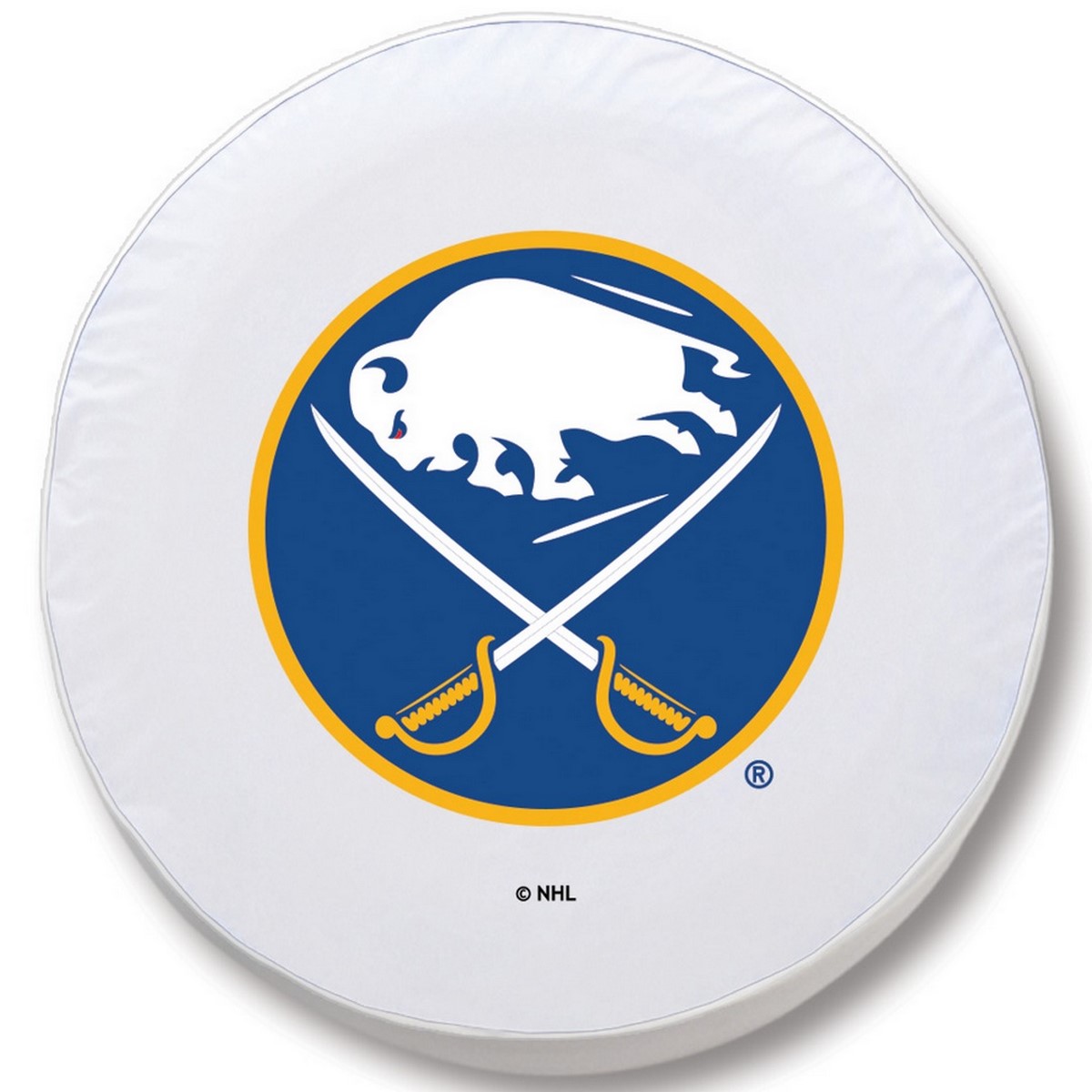 TCH2BufSabWT-35 x 12.5 Buffalo Sabres Tire Cover-White