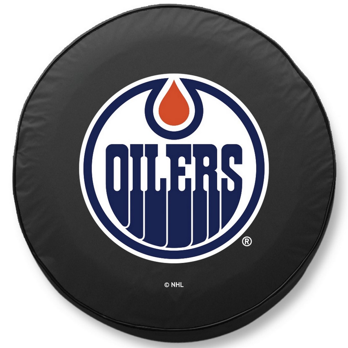 TCH2EdmOilBK-35 x 12.5 Edmonton Oilers Tire Cover-Black