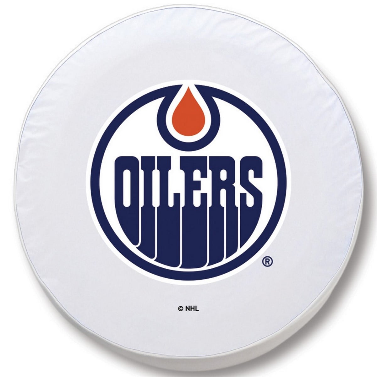 TCZEdmOilWT-33 x 12.5 Edmonton Oilers Tire Cover-White