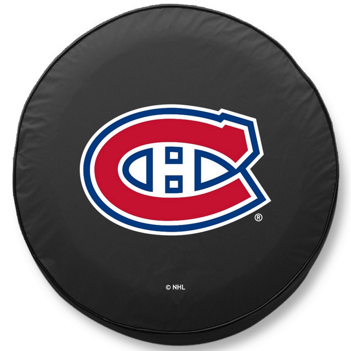TCEMonCanBK-29 3/4 x 8 Montreal Canadiens Tire Cover-Black
