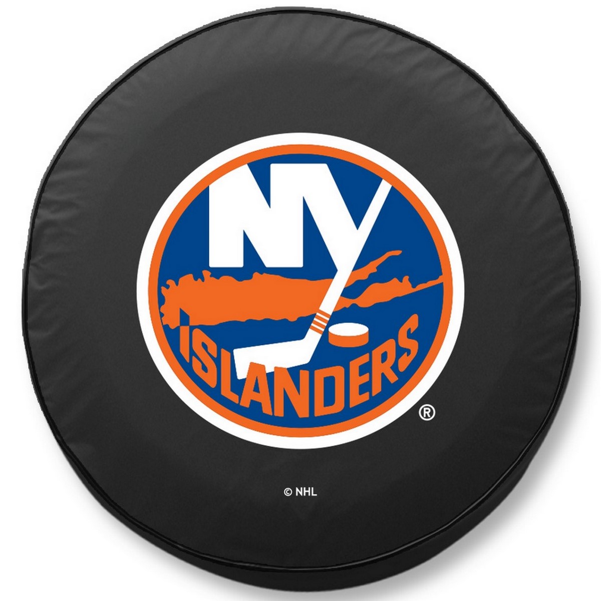 TCINYIslnBK-28 x 8 New York Islanders Tire Cover-Black