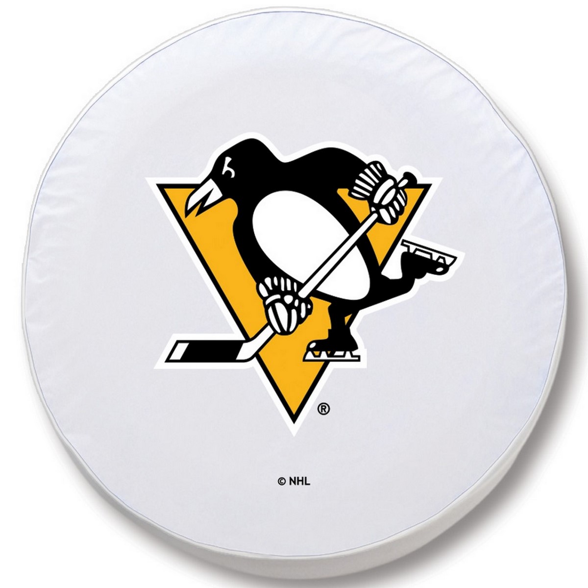 TCH2PitPenWT-35 x 12.5 Pittsburgh Penguins Tire Cover-White