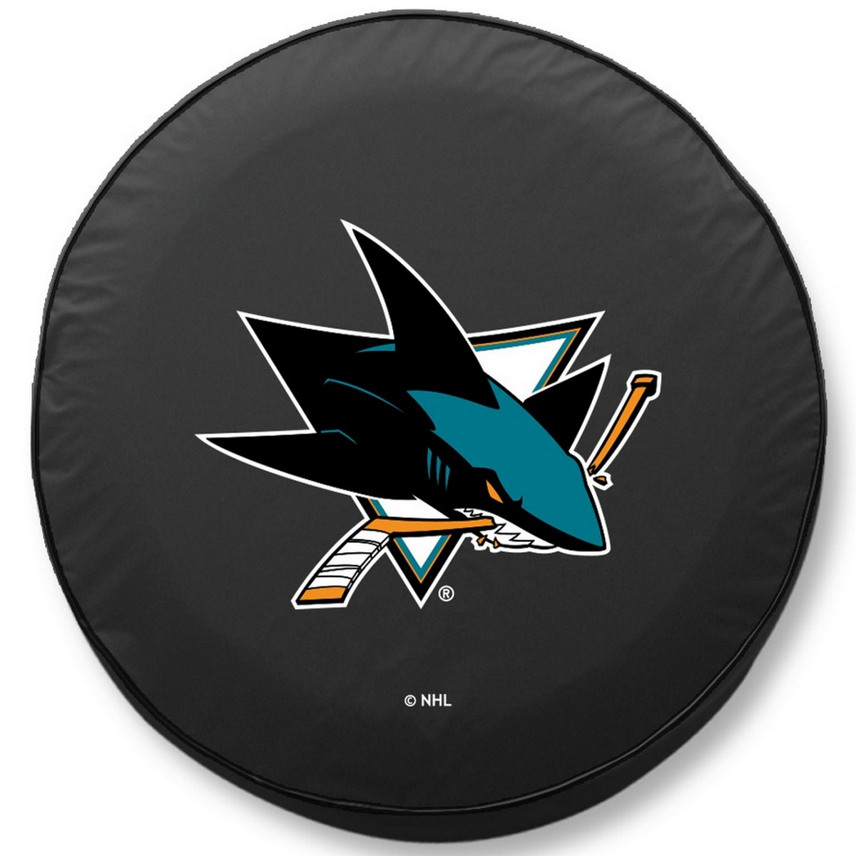 -30 x 10 San Jose Sharks Tire Cover-Black