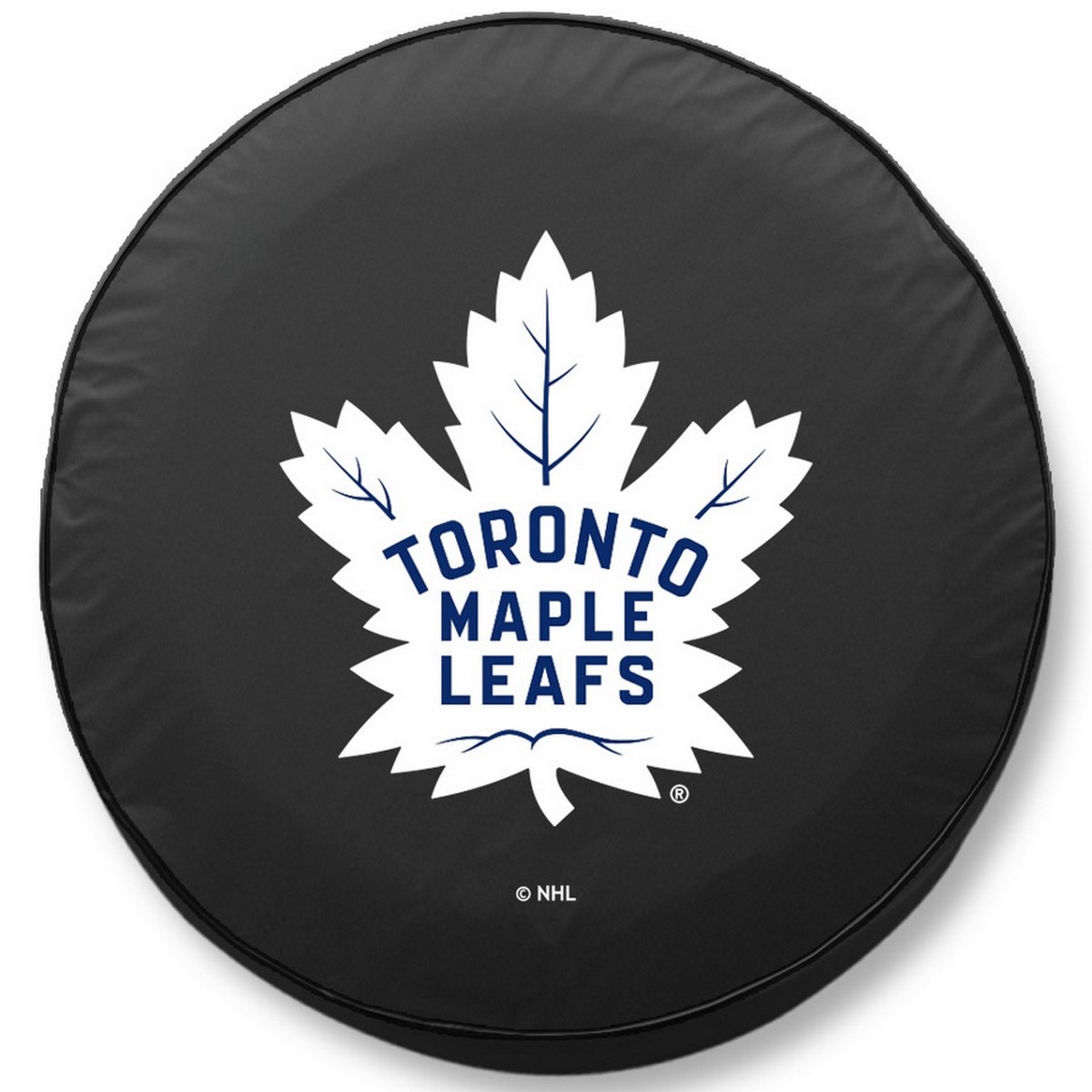 TCH2TorMplBK-35 x 12.5 Toronto Maple Leafs Tire Cover-Black