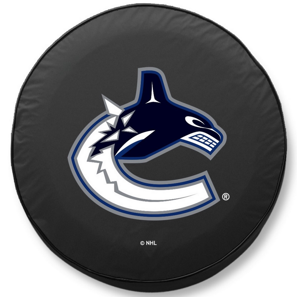 TCH2VanCanBK-35 x 12.5 Vancouver Canucks Tire Cover-Black