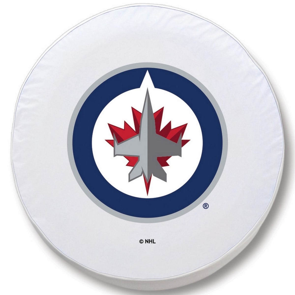 TCD10WinJetWT-30 3/4 x 10 Winnipeg Jets Tire Cover-White