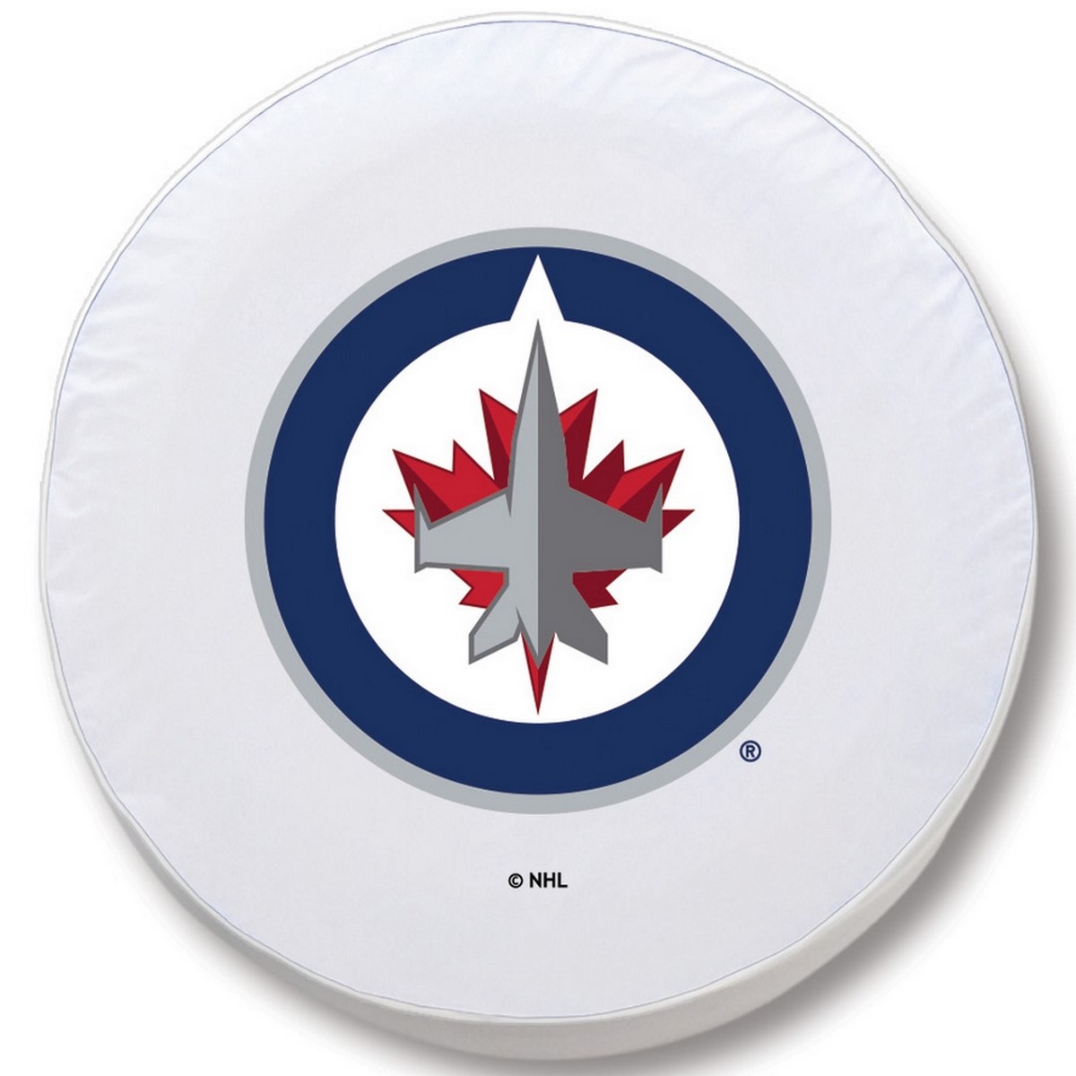 TCJWinJetWT-27 x 8 Winnipeg Jets Tire Cover-White