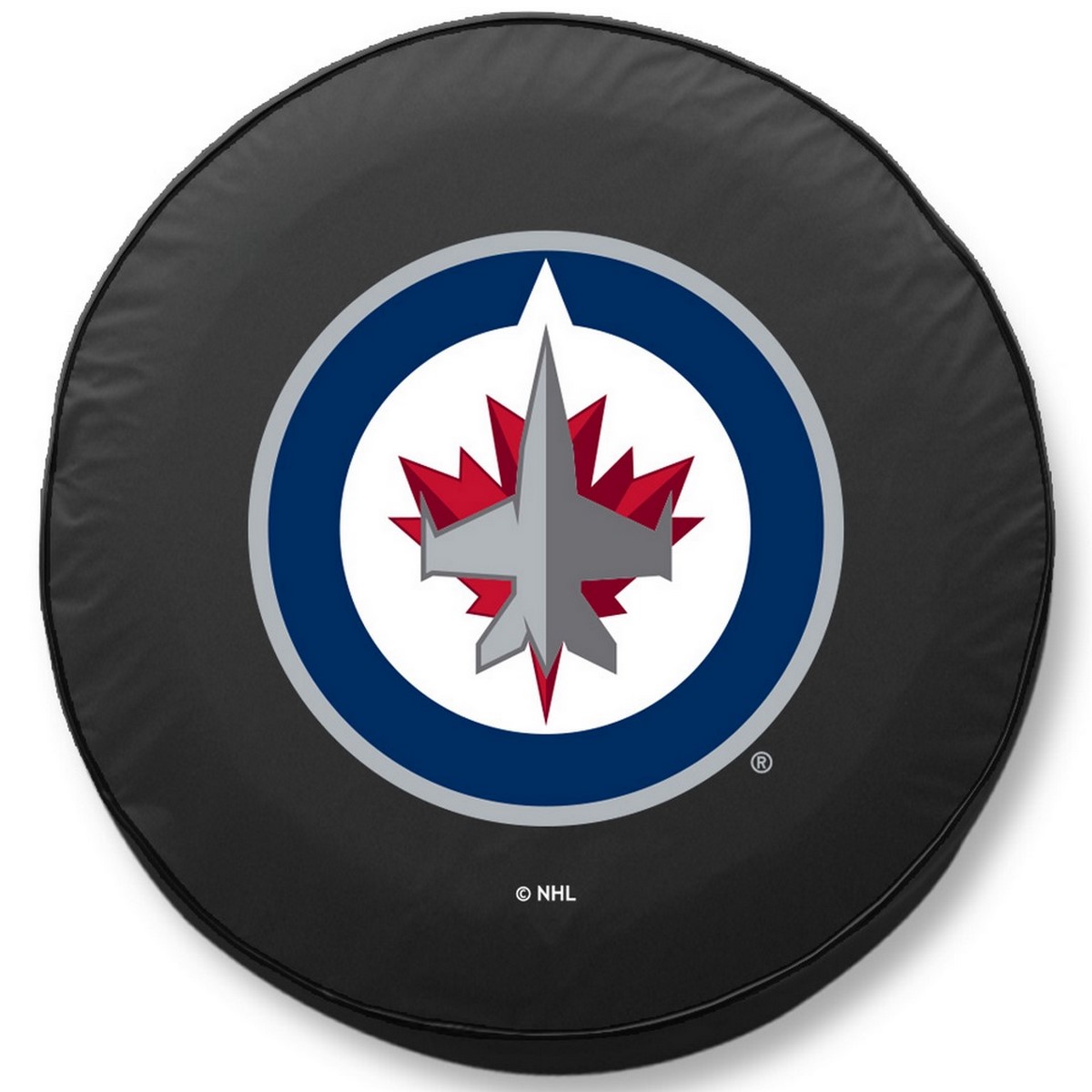 TCNWinJetBK-24 x 8 Winnipeg Jets Tire Cover-Black