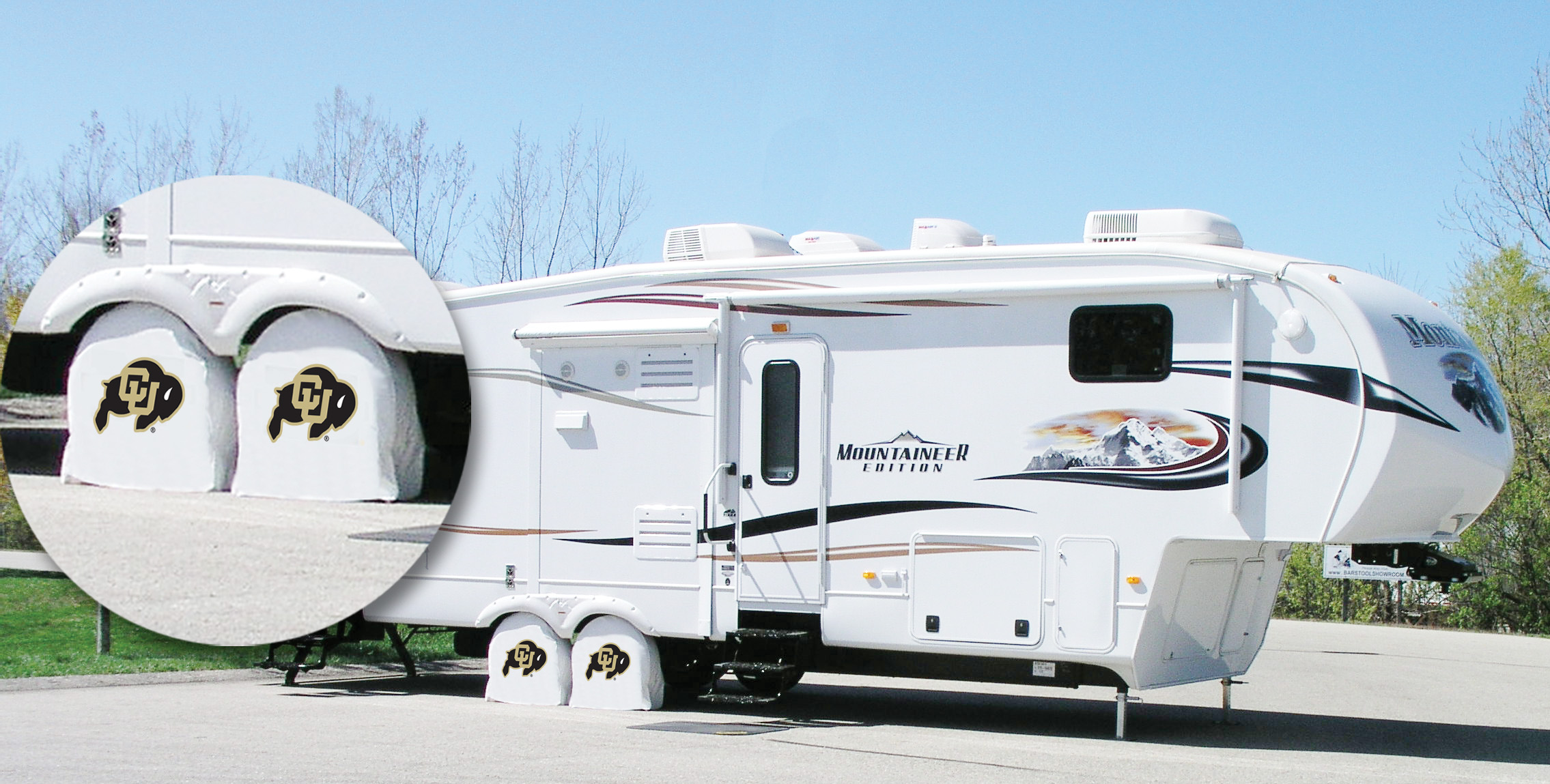 TSD10ColoUnWT 30.75 x 10 Colorado University Tire Shade