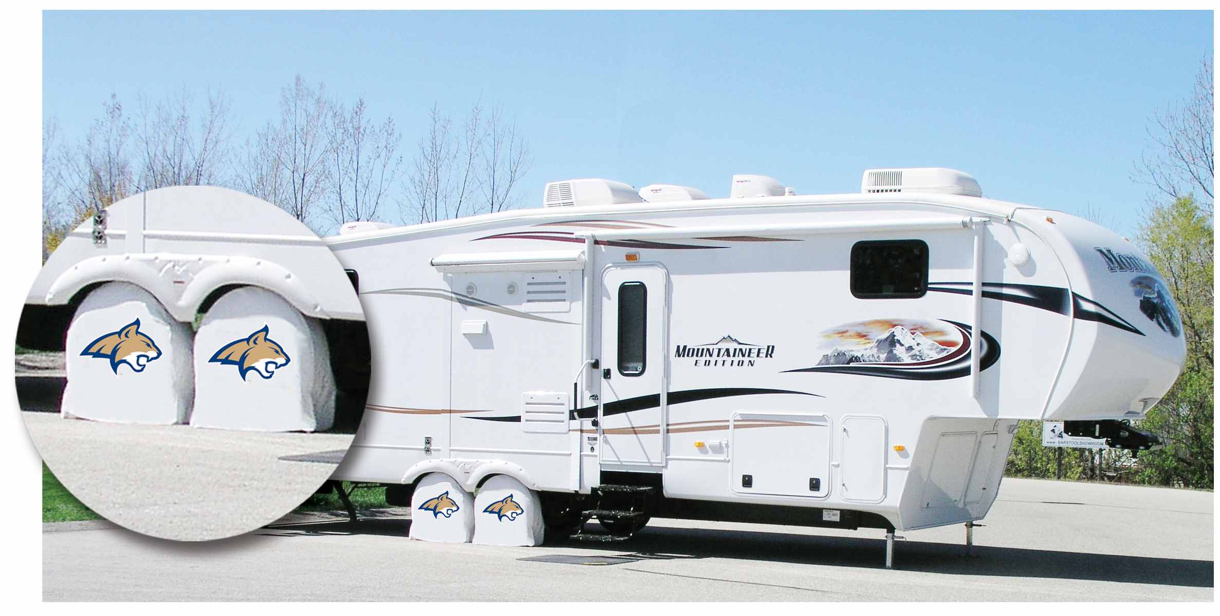 TSFMontStWT 29 x 8 Montana State University Tire Shade