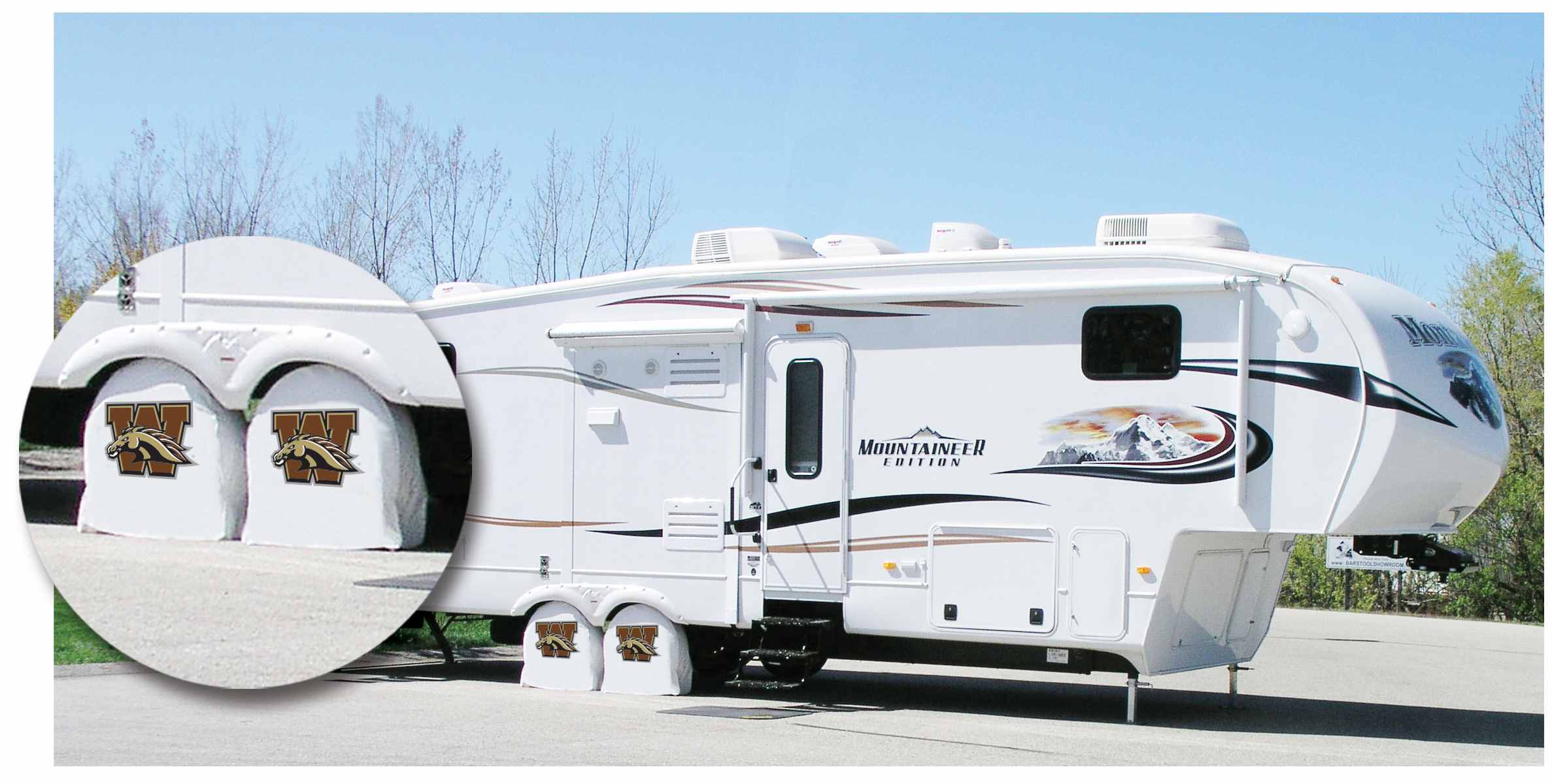 TSNWestMIWT 24 x 8 Western Michigan University Tire Shade