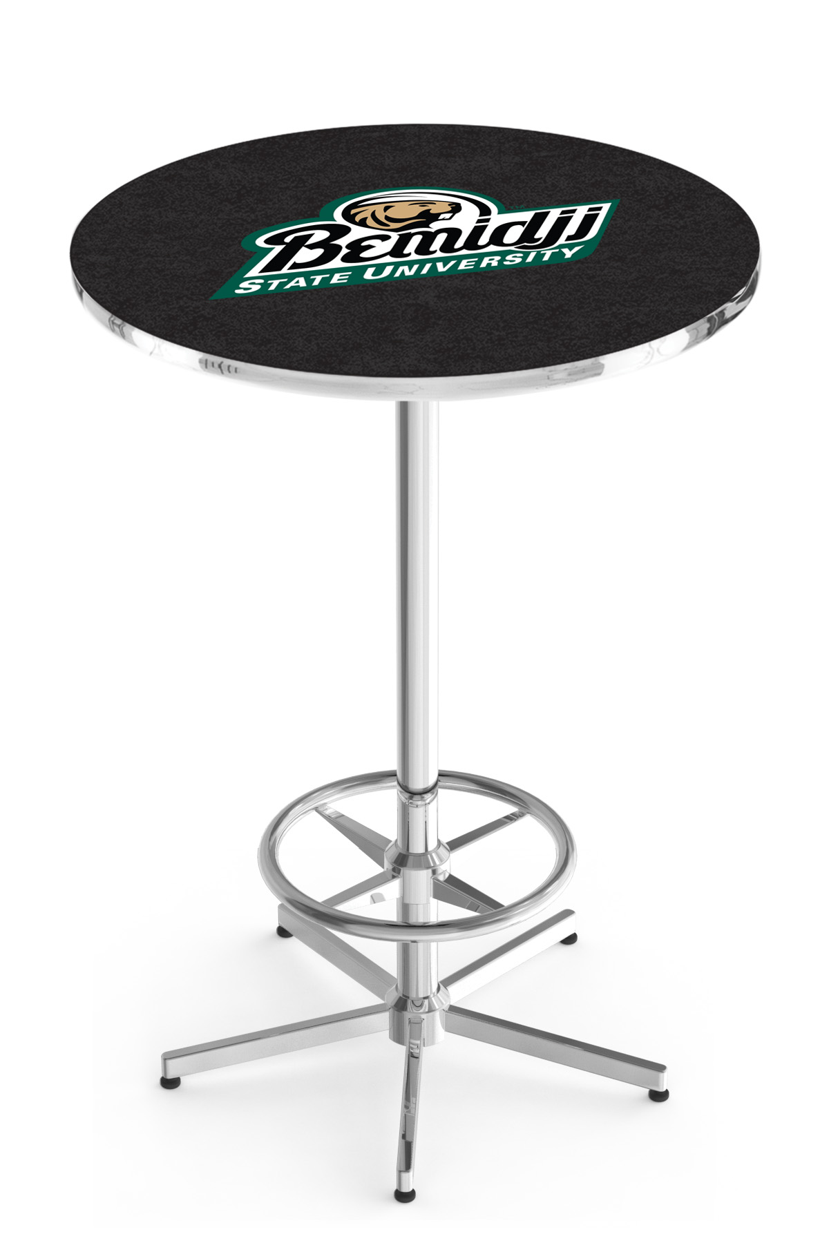 L216 Bemidji State University 42" Tall - 30" Top Pub Table with Chrome Finish