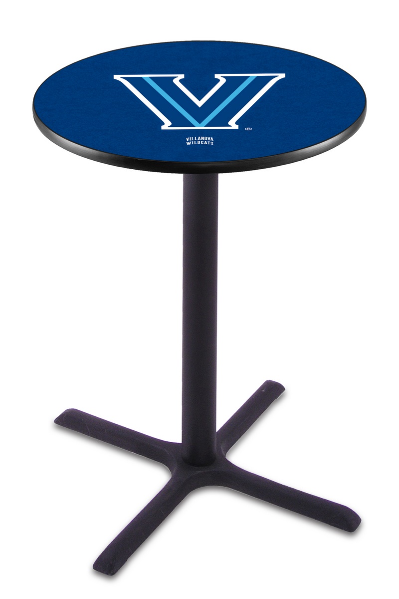 L211 Villanova University 42" Tall - 30" Top Pub Table with Black Wrinkle Finish