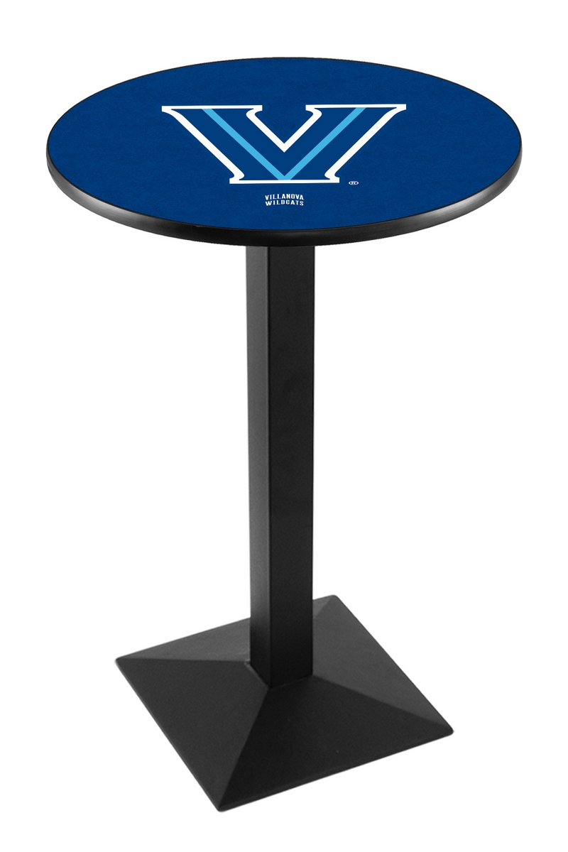 L217 Villanova University 36" Tall - 30" Top Pub Table with Black Wrinkle Finish