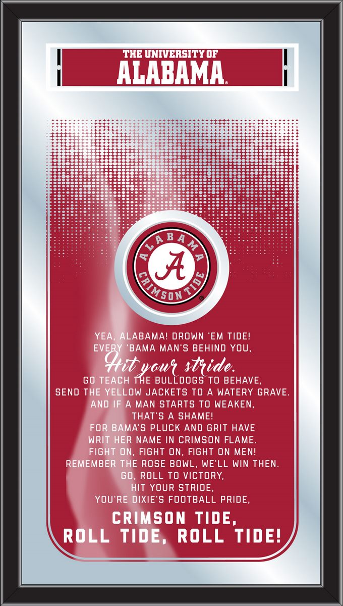 MFghtAlbama NCAA Alabama Fight Song Logo Mirror, 26 x 15 in.