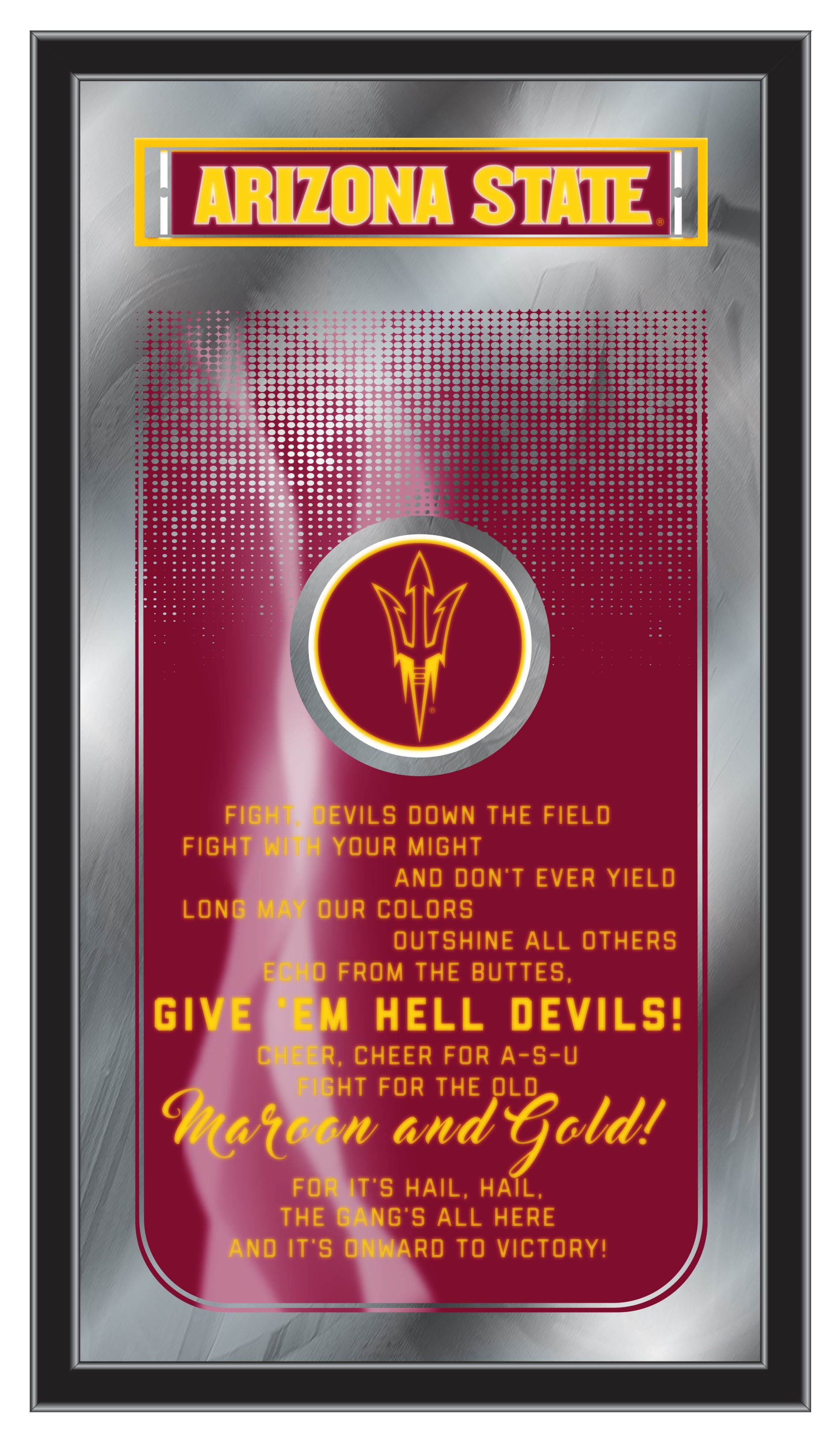 MFghtArizSt NCAA Arizona State Fight Song Logo Mirror, 26 x 15 in.