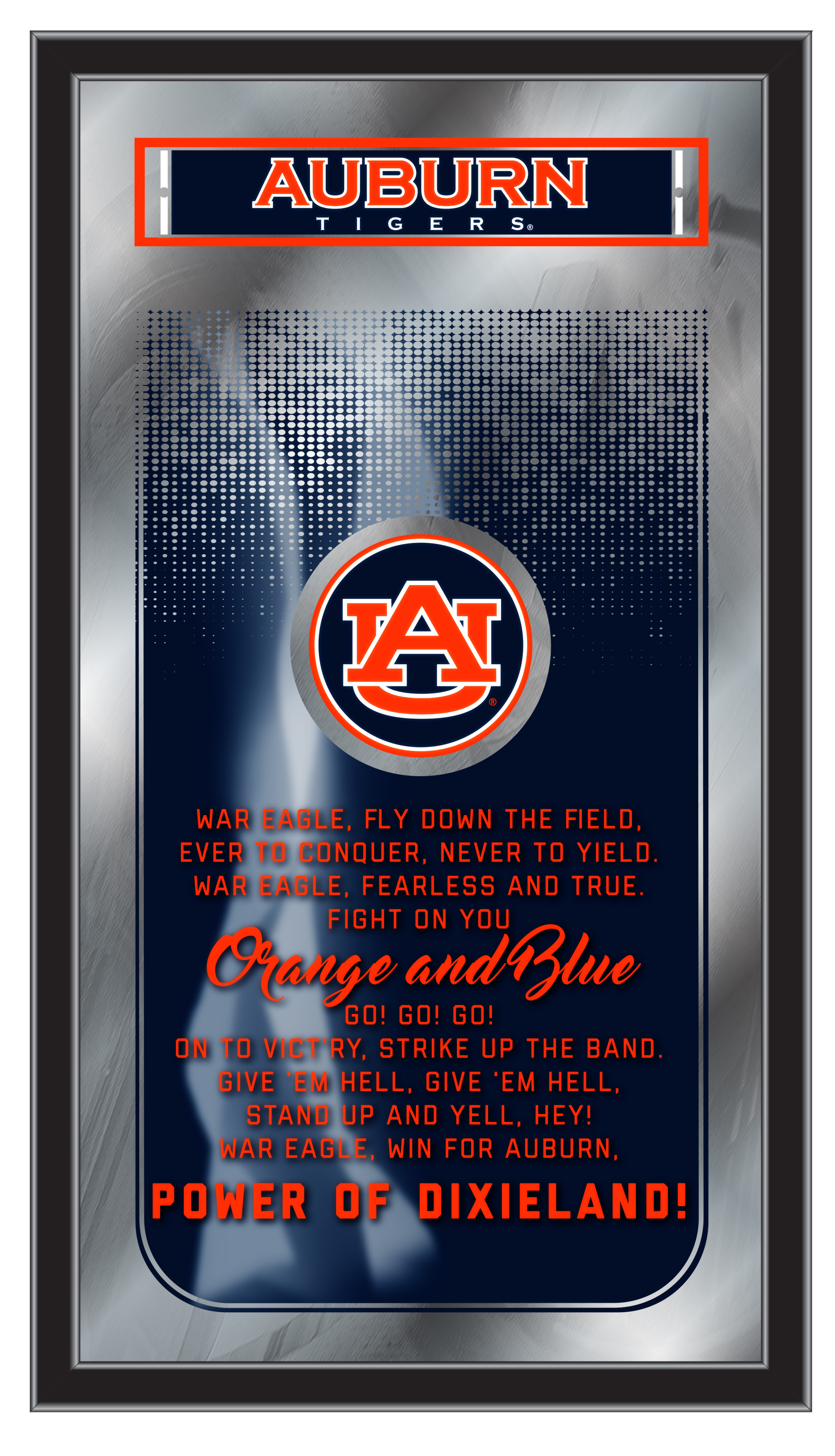 MFghtAuburn NCAA Auburn Fight Song Logo Mirror, 26 x 15 in.
