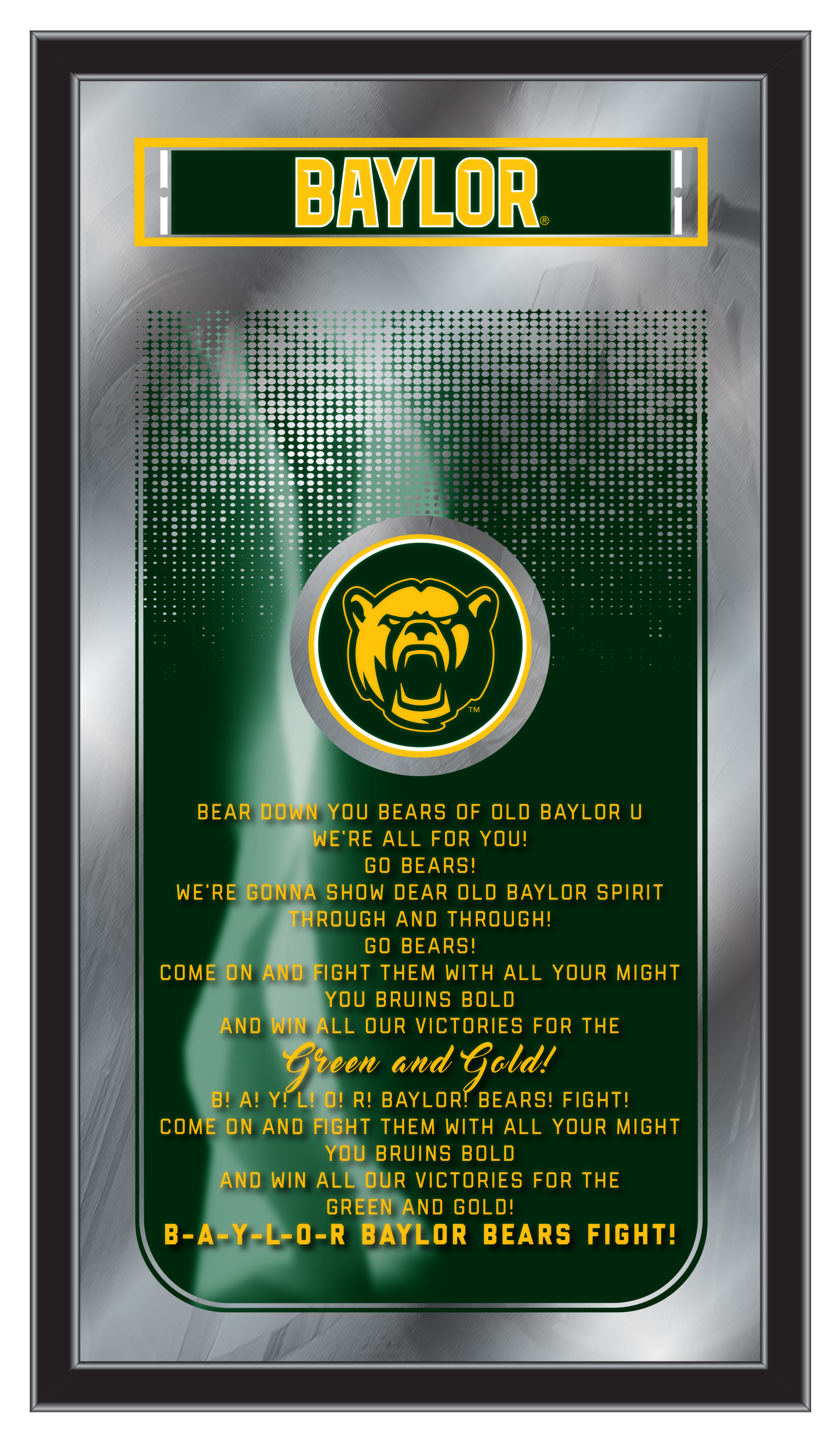 MFghtBaylor NCAA Baylor Fight Song Logo Mirror, 26 x 15 in.