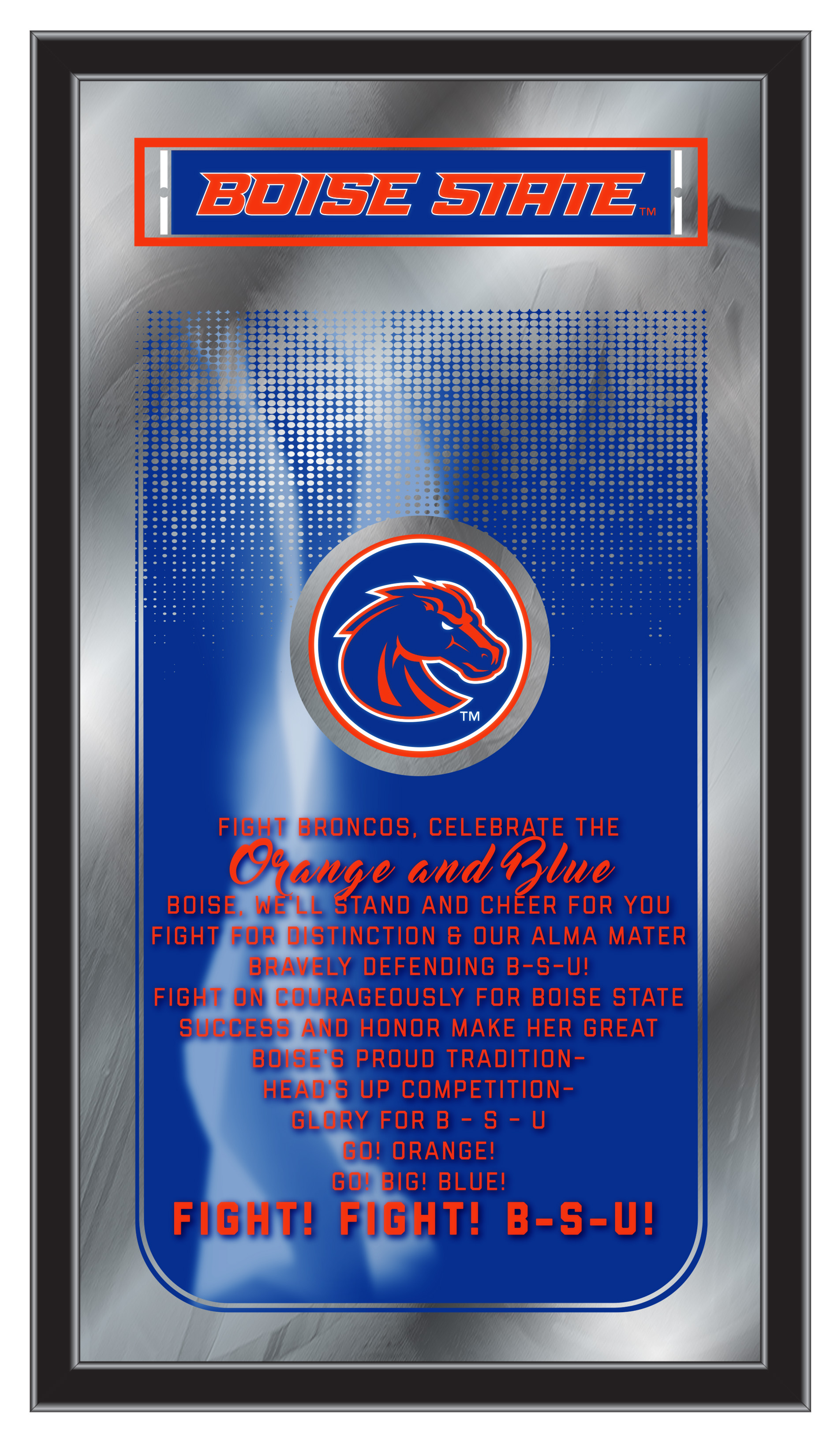 MFghtBoiseS NCAA Boise State Fight Song Logo Mirror, 26 x 15 in.