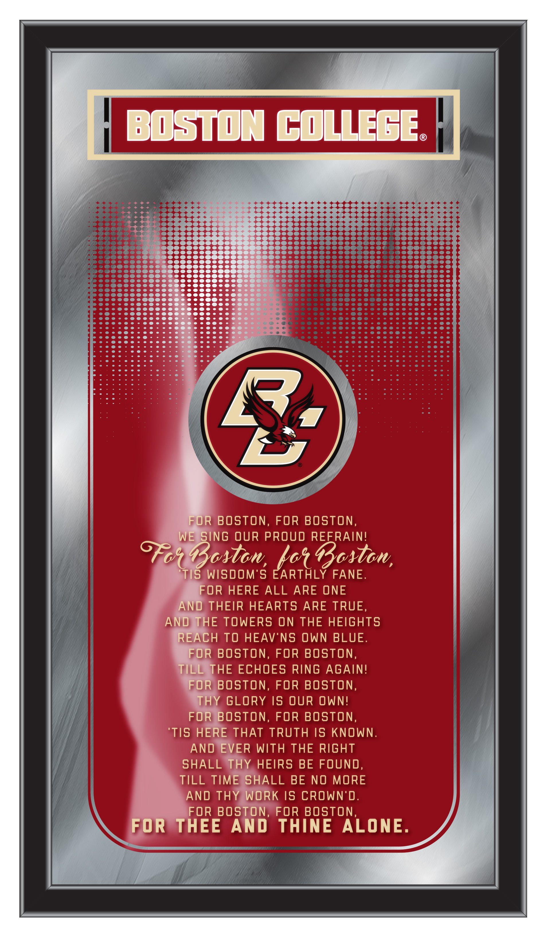 MFghtBostnC NCAA Boston College Fight Song Logo Mirror, 26 x 15 in.
