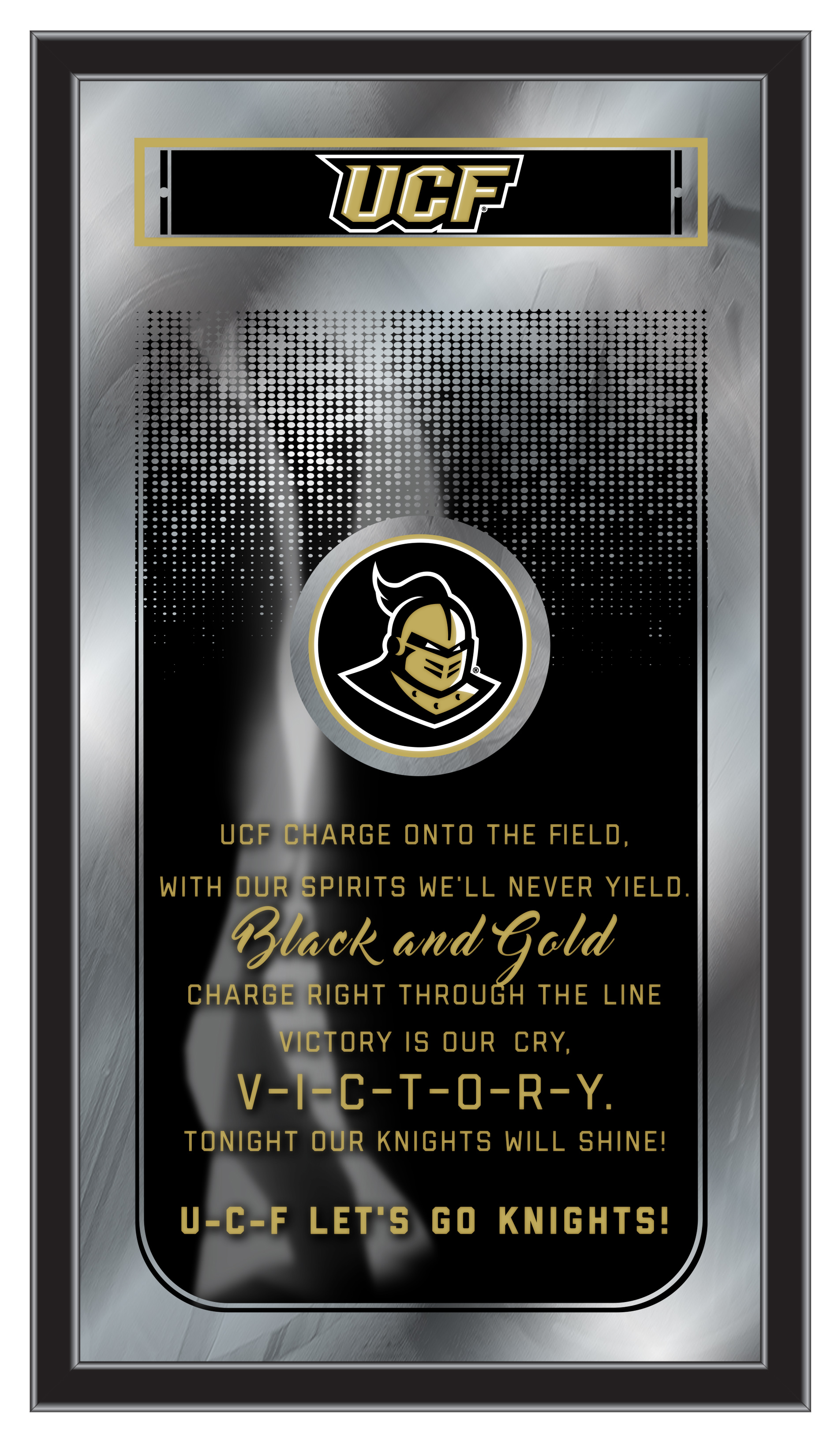 MFghtCenFla NCAA Central Florida Fight Song Logo Mirror, 26 x 15 in.