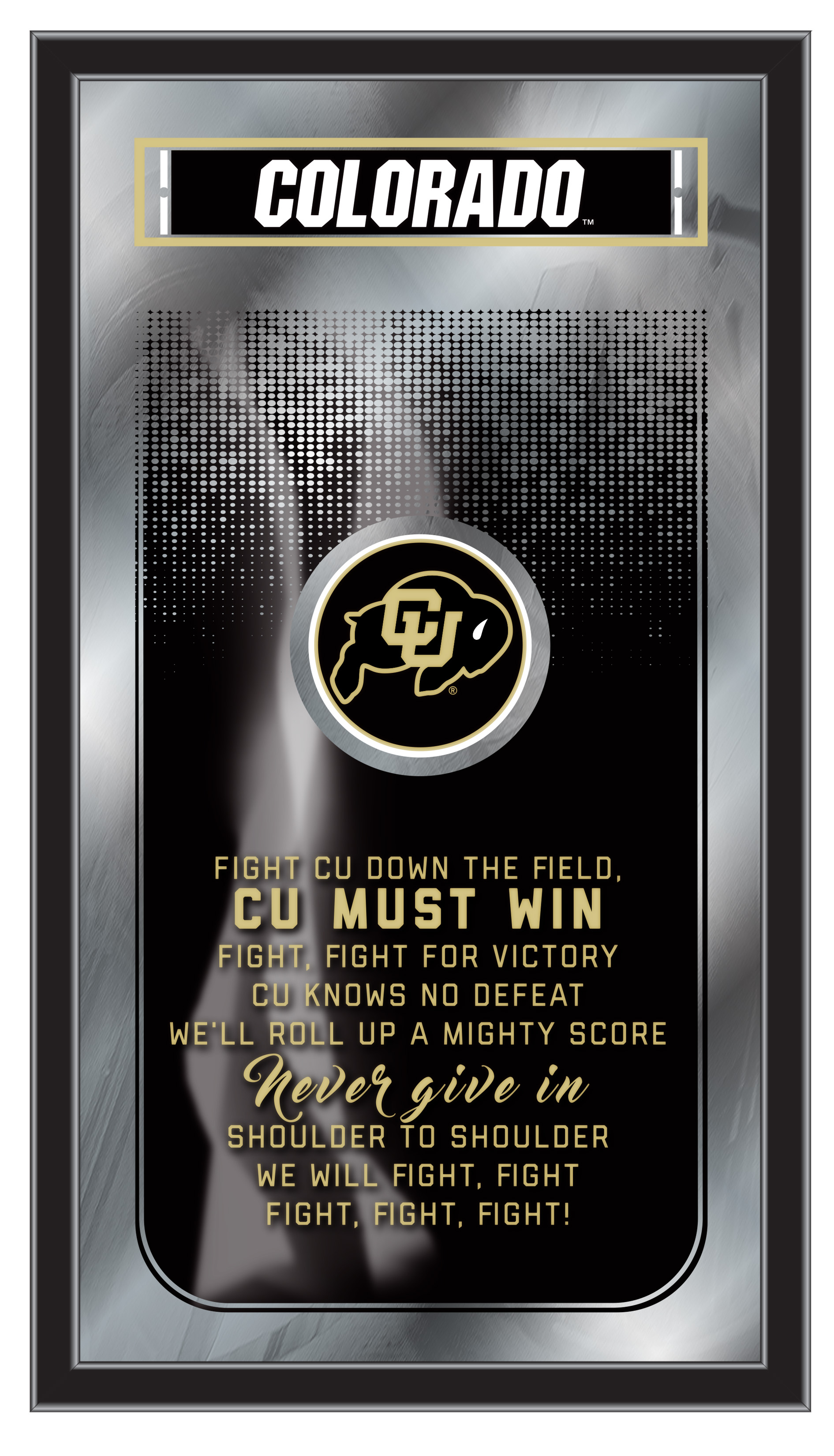 MFghtColoUn NCAA Colorado Fight Song Logo Mirror, 26 x 15 in.