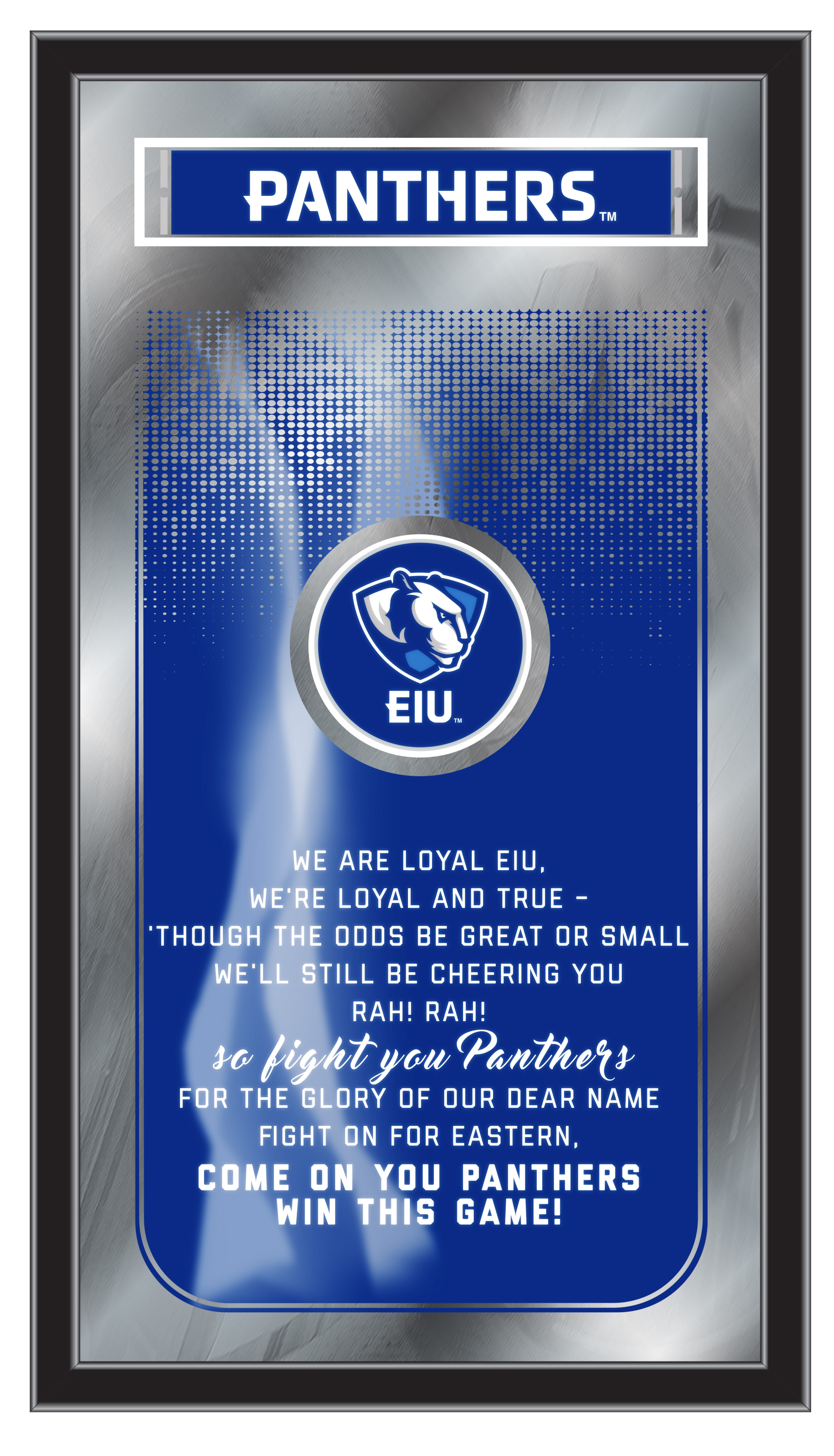 MFghtEastIL NCAA Eastern Illinois Fight Song Logo Mirror, 26 x 15 in.