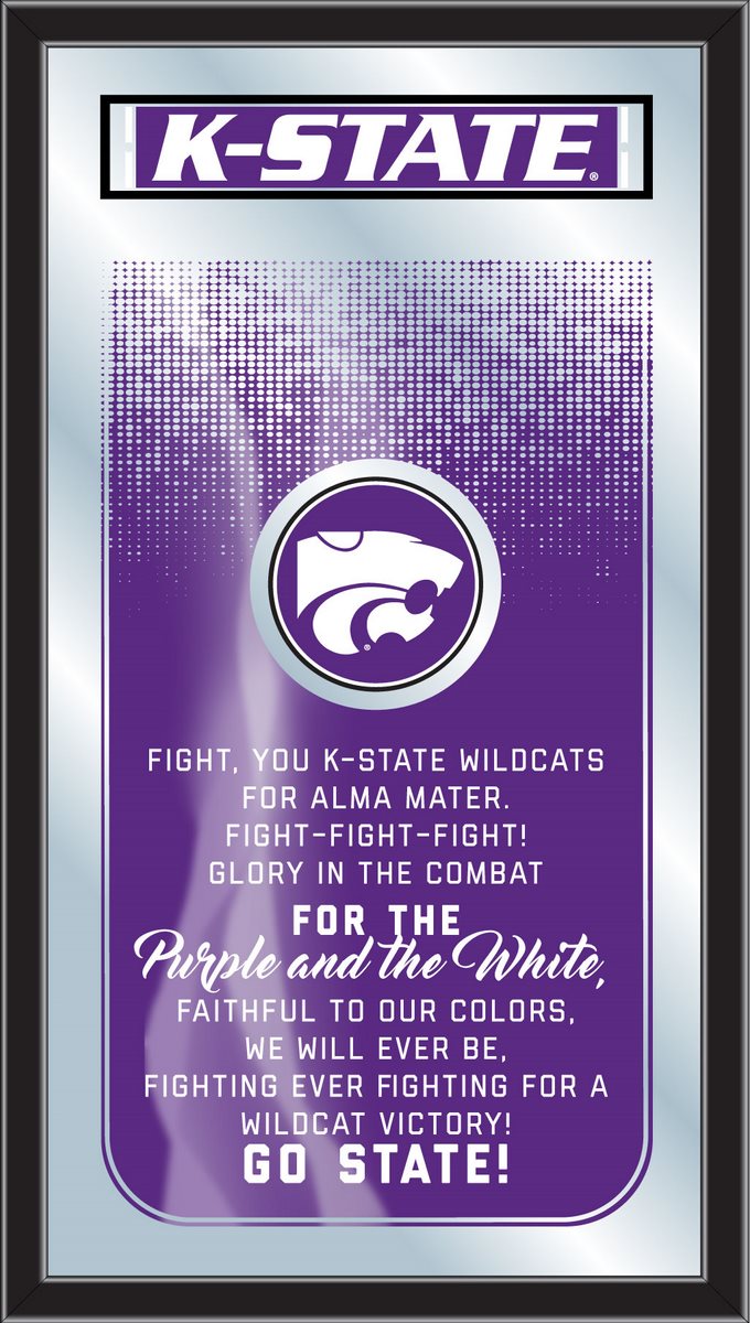 MFghtKnsasS NCAA Kansas State Fight Song Logo Mirror, 26 x 15 in.