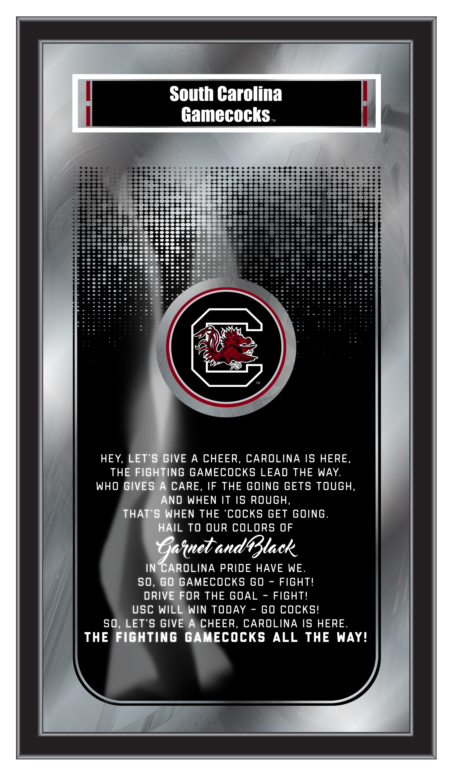 MFghtSouCar NCAA South Carolina Fight Song Logo Mirror, 26 x 15 in.